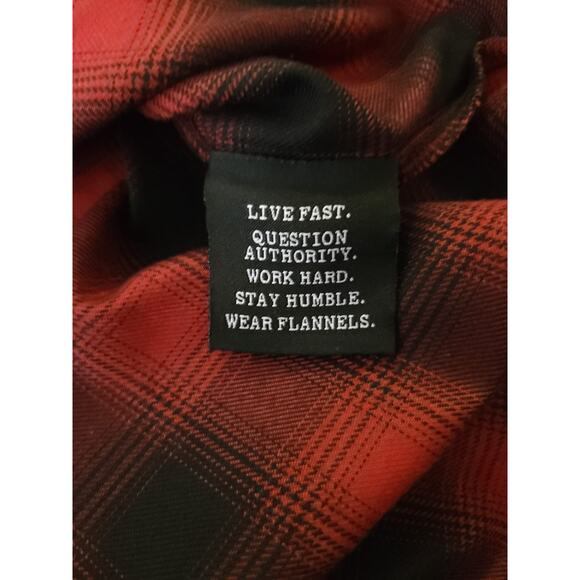 Dixxon Flannel Form & Function Red & Black Snap Buttons Men’s 2X Tall - Picture 8 of 10